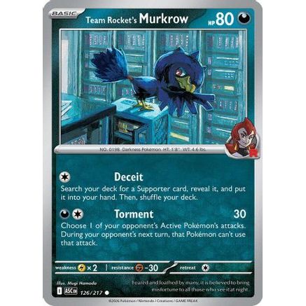 Team Rocket's Murkrow 126 - ME Ascended Heroes