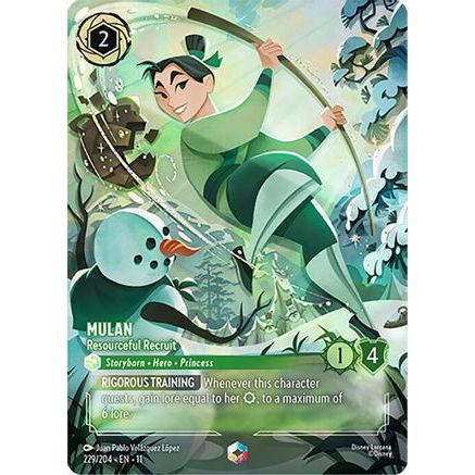 Mulan - Resourceful Recruit (Enchanted) (229/204) - Winterspell Holofoil