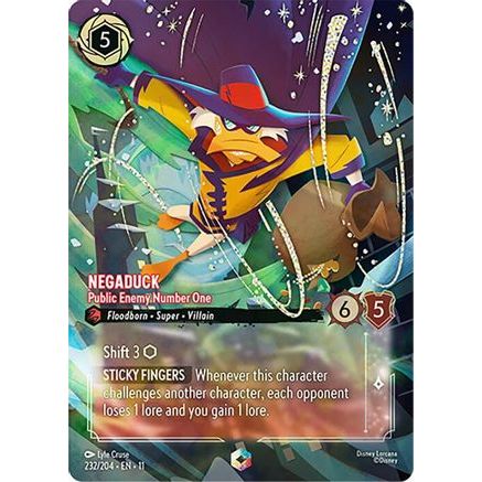 Negaduck - Public Enemy Number One (Enchanted) (232/204) - Winterspell Holofoil