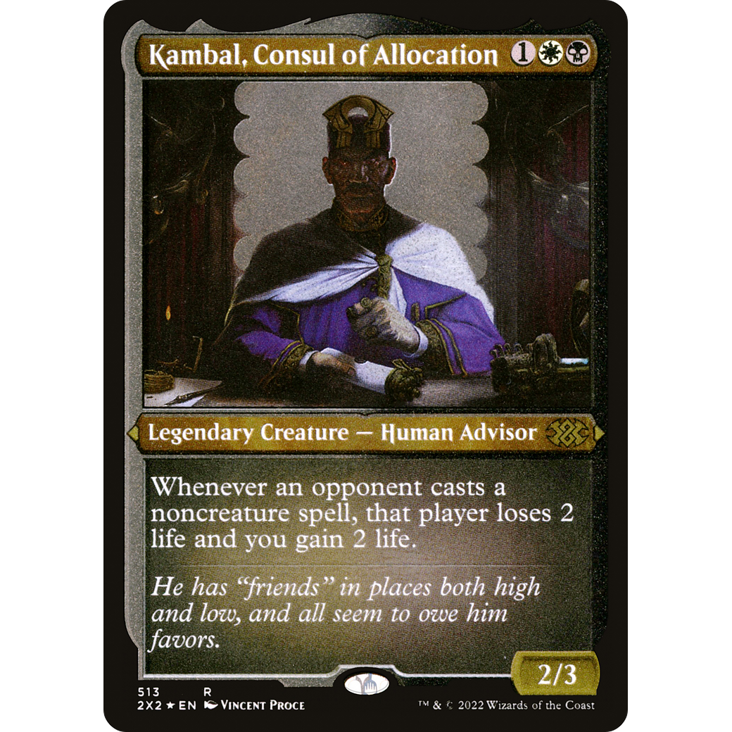 Kambal, Consul of Allocation (Foil Etched) (2X2-513) - Double Masters 2022 Foil