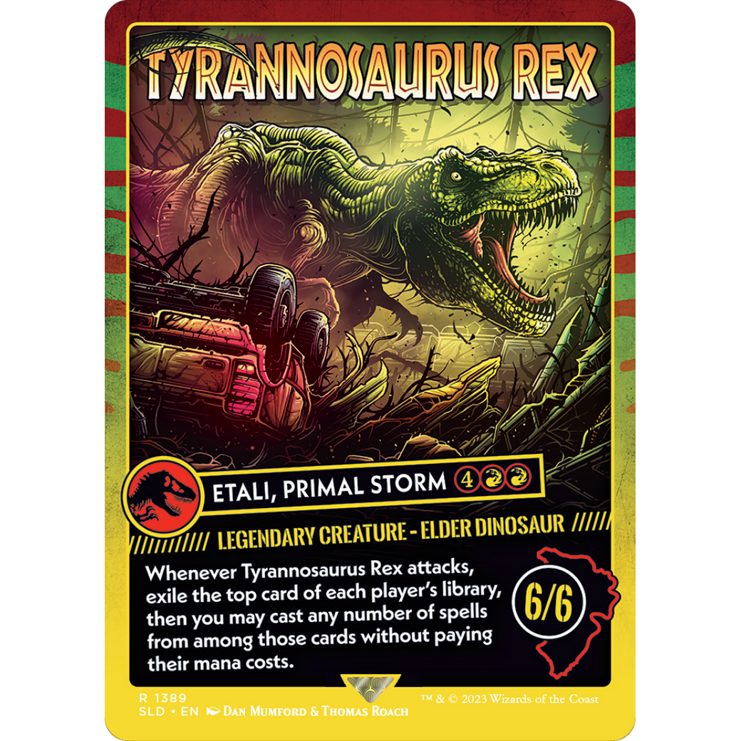 Tyrannosaurus Rex - Etali, Primal Storm (SLD-1389) - Secret Lair Drop / Tyrannosaurus Rex (Borderless)
