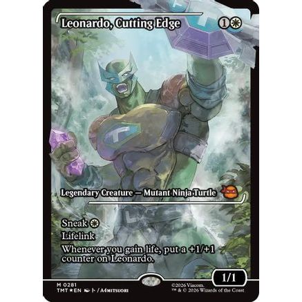 Leonardo, Cutting Edge (Showcase) (TMT-281) - Teenage Mutant Ninja Turtles Foil