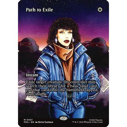 Path to Exile (Borderless) (PZA-001) - Teenage Mutant Ninja Turtles Eternal-Legal Foil