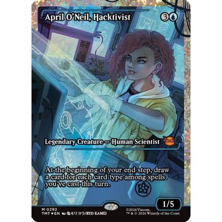 April O'Neil, Hacktivist (0292) (Showcase) (Fracture Foil) (TMT-292) - Teenage Mutant Ninja Turtles Foil