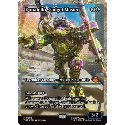 Donatello, Gadget Master (Showcase) (Fracture Foil) (TMT-293) - Teenage Mutant Ninja Turtles Foil
