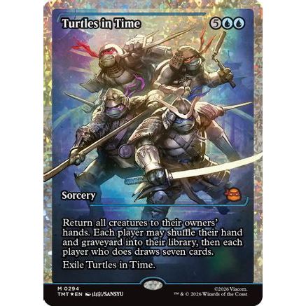 Turtles in Time (Showcase) (Fracture Foil) (TMT-294) - Teenage Mutant Ninja Turtles Foil