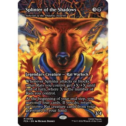 Splinter of the Shadows - Ashcoat of the Shadow Swarm (Borderless) (PZA-006) - Teenage Mutant Ninja Turtles Eternal-Legal
