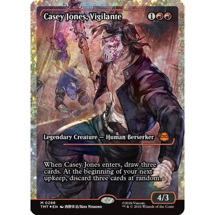 Casey Jones, Vigilante (0296) (Showcase) (Fracture Foil) (TMT-296) - Teenage Mutant Ninja Turtles Foil