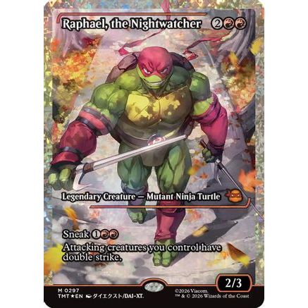 Raphael, the Nightwatcher (Showcase) (Fracture Foil) (TMT-297) - Teenage Mutant Ninja Turtles Foil
