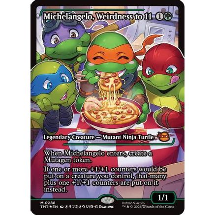 Michelangelo, Weirdness to 11 (Showcase) (TMT-288) - Teenage Mutant Ninja Turtles Foil