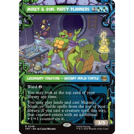 Mikey & Don, Party Planners (Showcase) (TMT-246) - Teenage Mutant Ninja Turtles Foil