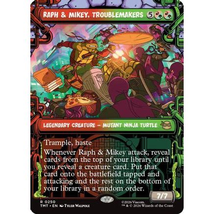Raph & Mikey, Troublemakers (Showcase) (TMT-250) - Teenage Mutant Ninja Turtles Foil