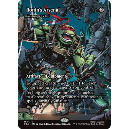 Ronin's Arsenal - Conqueror's Flail (Borderless) (PZA-015) - Teenage Mutant Ninja Turtles Eternal-Legal Foil
