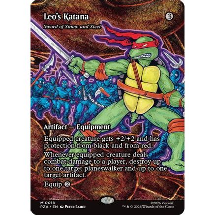 Leo's Katana - Sword of Sinew and Steel (Borderless) (PZA-018) - Teenage Mutant Ninja Turtles Eternal-Legal