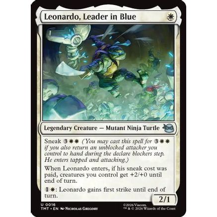 Leonardo, Leader in Blue (TMT-016) - Teenage Mutant Ninja Turtles Foil