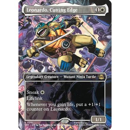 Leonardo, Cutting Edge (Borderless) (TMT-211) - Teenage Mutant Ninja Turtles