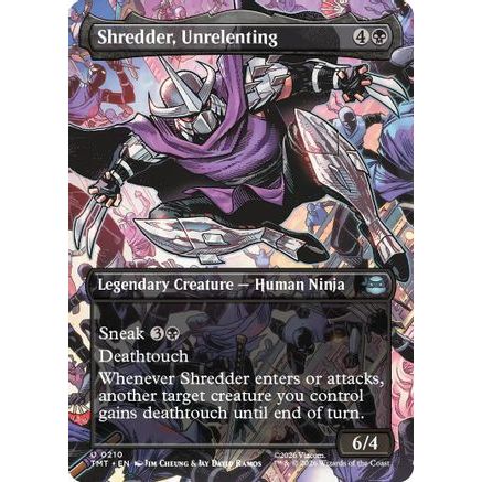 Shredder, Unrelenting (Borderless) (TMT-210) - Teenage Mutant Ninja Turtles Foil