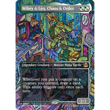 Mikey & Leo, Chaos & Order (Borderless) (TMT-200) - Teenage Mutant Ninja Turtles