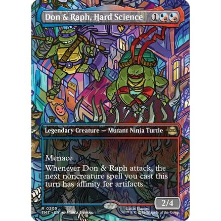 Don & Raph, Hard Science (Borderless) (TMT-205) - Teenage Mutant Ninja Turtles Foil