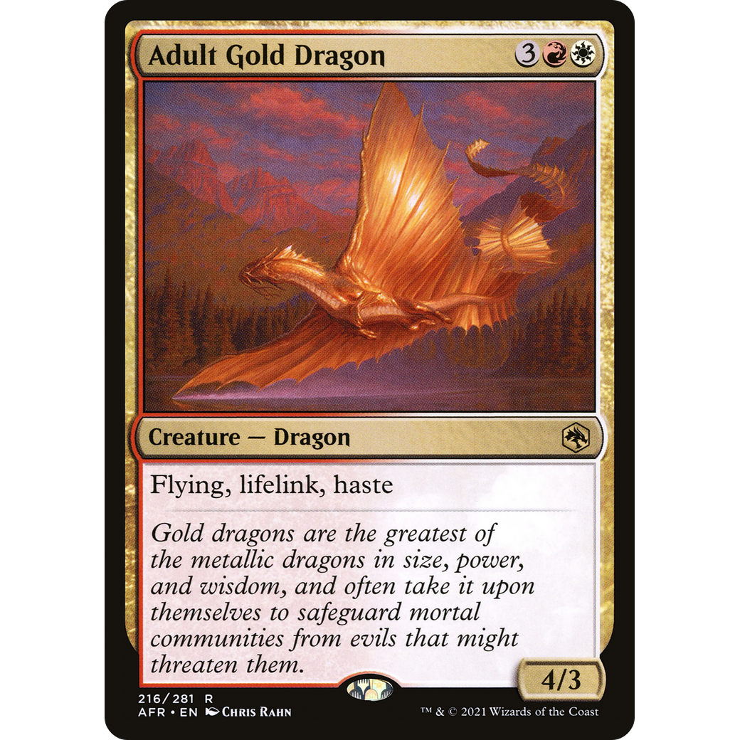 Adult Gold Dragon (AFR-216) - Adventures in the Forgotten Realms