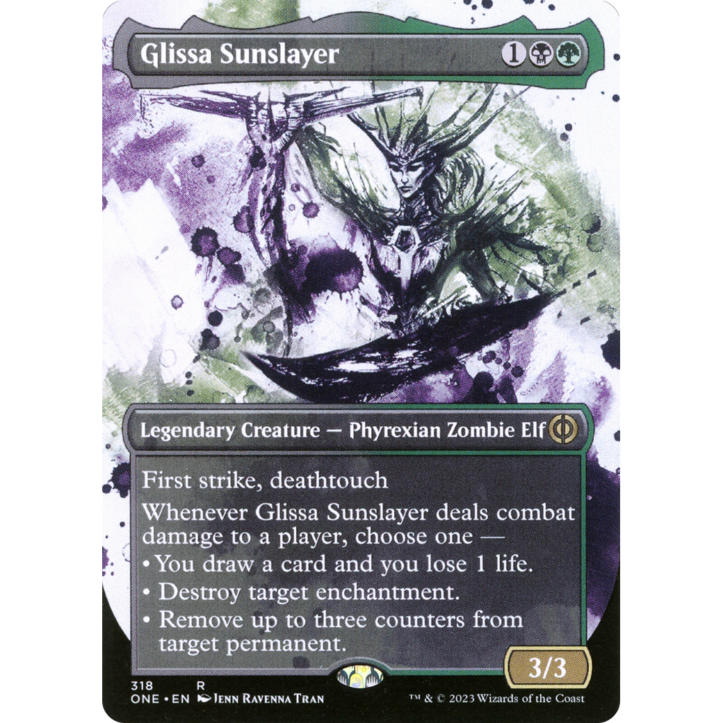 Glissa Sunslayer (ONE-318) - Phyrexia: All Will Be One: (Showcase) (Borderless) Foil