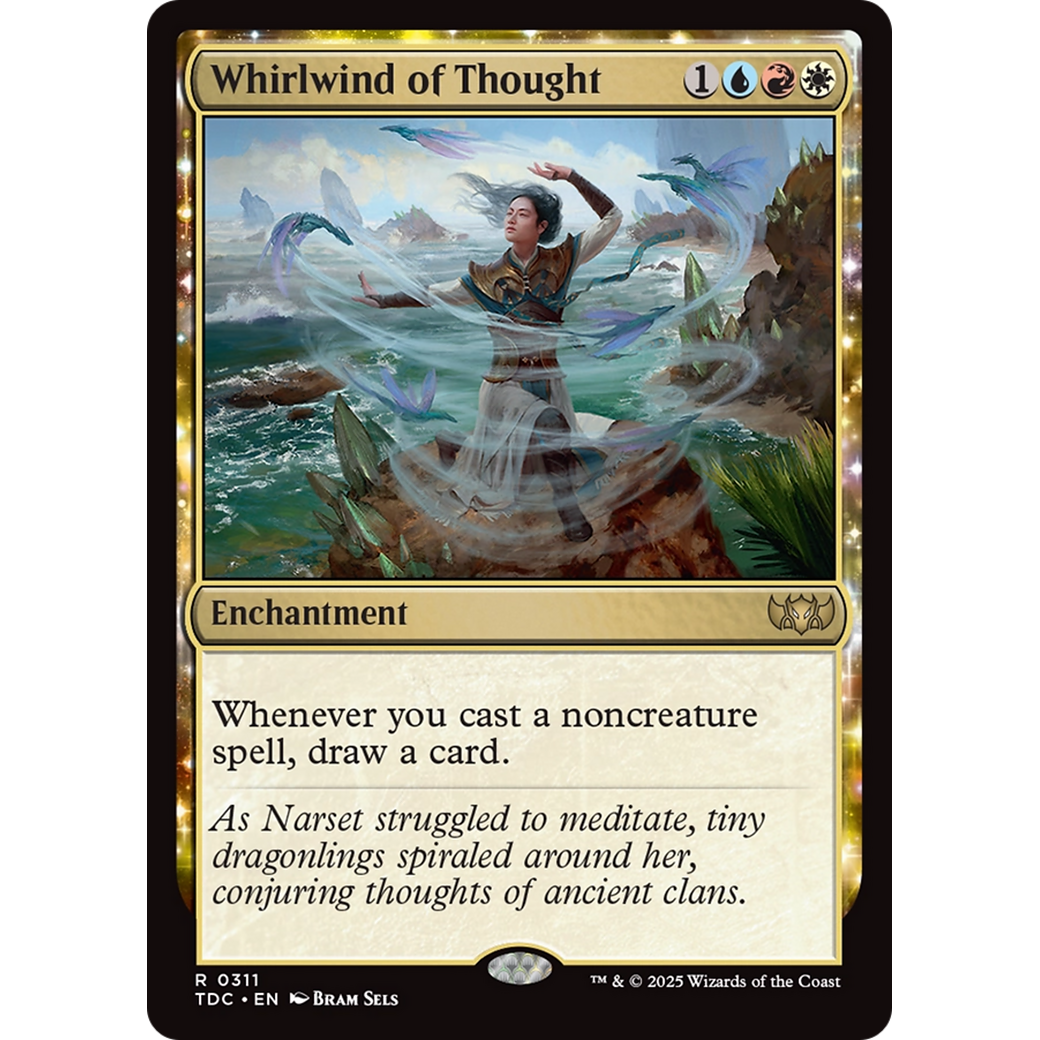 Whirlwind of Thought (TDC-311) - Commander: Tarkir: Dragonstorm: (enchantment)
