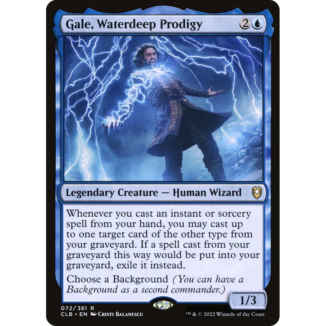 Gale, Waterdeep Prodigy (CLB-072) - Commander Legends: Battle for Baldur's Gate Foil