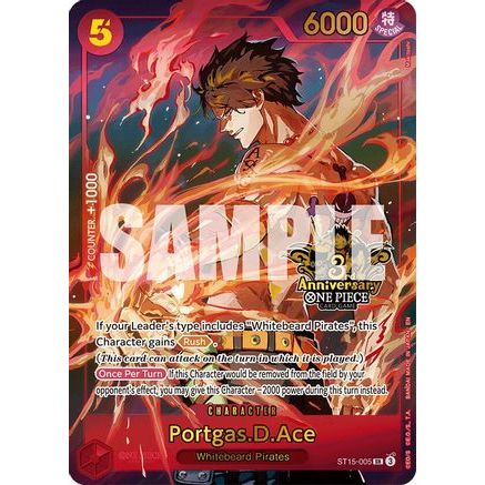 Portgas.D.Ace (Japanese Version 3rd Anniversary Set) (ST15-005) - One Piece Promotion Cards Foil