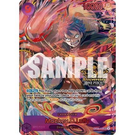 Monkey.D.Luffy (Japanese Version 3rd Anniversary Set) (OP09-119) - One Piece Promotion Cards Foil