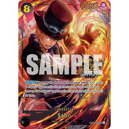 Sabo (Japanese Version 3rd Anniversary Set) (OP07-118) - One Piece Promotion Cards Foil