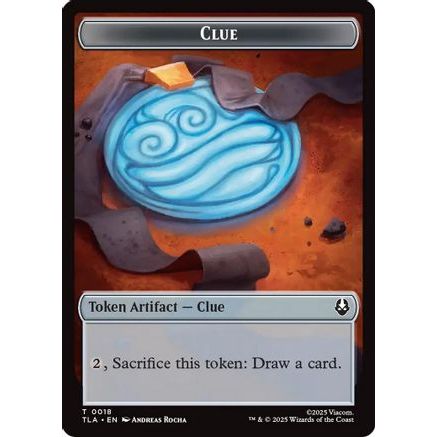 Clue (0018) // Food (0021) Double-Sided Tokens (TLA-18 // 21) - Avatar: The Last Airbender