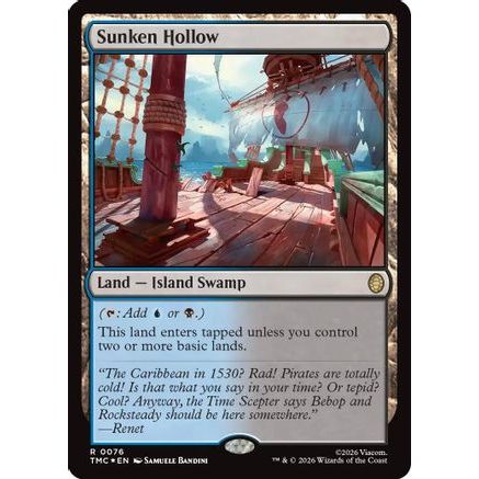 Sunken Hollow (Surge Foil) (TMC-076) - Commander: Teenage Mutant Ninja Turtles Foil