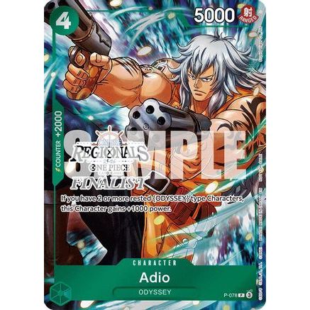Adio (Online Regional Finalist Card Set 2025 Vol.1) (P-078) - One Piece Promotion Cards Foil