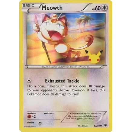 Meowth - 53/83 (20th Anniversary) 53 - Miscellaneous Cards & Products Holofoil