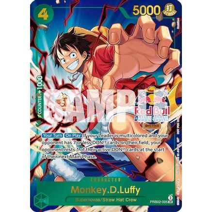 Monkey.D.Luffy (Red Bull Double Don!!) (Winner) (PRB02-005) - One Piece Promotion Cards Foil