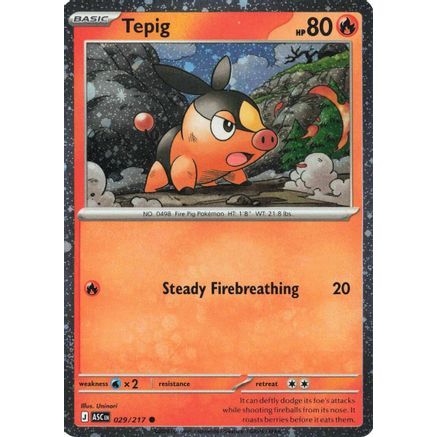 Tepig - 029/217 (Cosmos Holo) 29 - Miscellaneous Cards & Products Holofoil