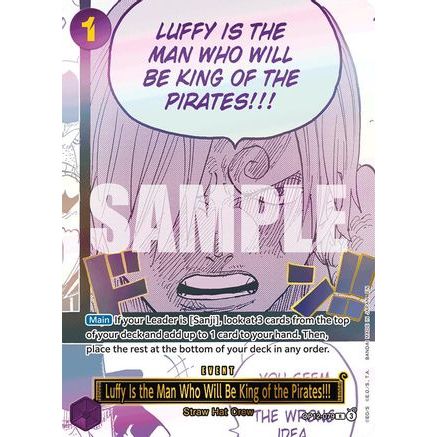 Luffy Is the Man Who Will Be King of the Pirates!!! (Japanese Version 3rd Anniversary Set) (OP12-079) - One Piece Promotion Cards Foil