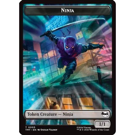 Ninja // Mutagen Double-Sided Token (TMT-5 // 9) - Teenage Mutant Ninja Turtles Foil