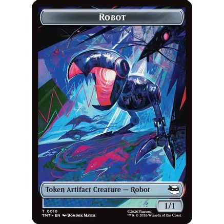 Robot // Food Double-Sided Token (TMT-10 // 8) - Teenage Mutant Ninja Turtles