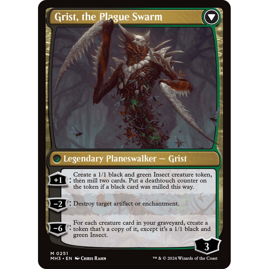 Grist, Voracious Larva // Grist, the Plague Swarm (MH3-251) - Modern Horizons 3 Foil