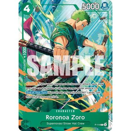 Roronoa Zoro (114) (P-114) - One Piece Promotion Cards