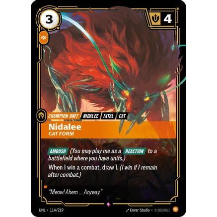 Nidalee - Cat Form (114/219) - Unleashed Foil