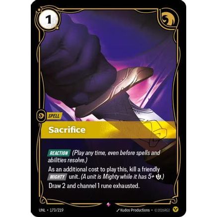 Sacrifice (173/219) - Unleashed Foil