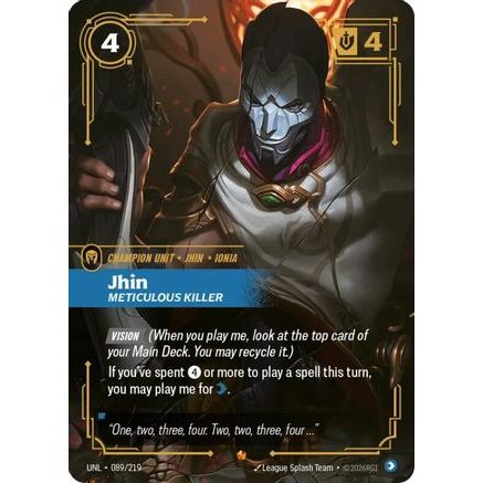 Jhin - Meticulous Killer (089/219) - Unleashed Foil