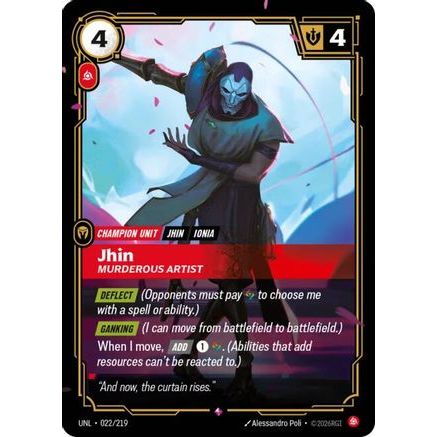 Jhin - Murderous Artist (022/219) - Unleashed Foil