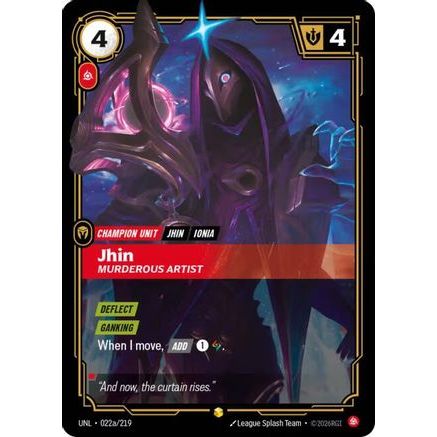 Jhin - Murderous Artist (Alternate Art) (022a/219) - Unleashed Foil