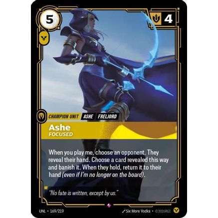 Ashe - Focused (169/219) - Unleashed Foil