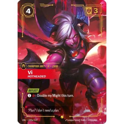 Vi - Hotheaded (Alternate Art) (030a/219) - Unleashed Foil
