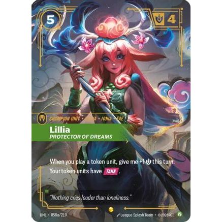 Lillia - Protector of Dreams (Alternate Art) (058a/219) - Unleashed Foil