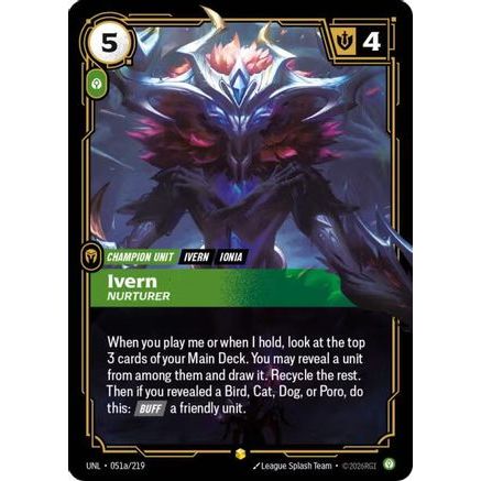 Ivern - Nurturer (Alternate Art) (051a/219) - Unleashed Foil